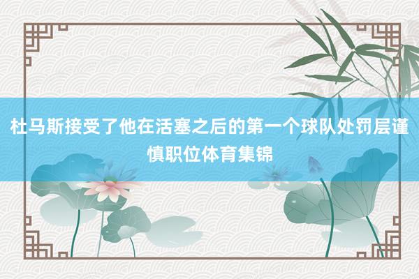 杜马斯接受了他在活塞之后的第一个球队处罚层谨慎职位体育集锦