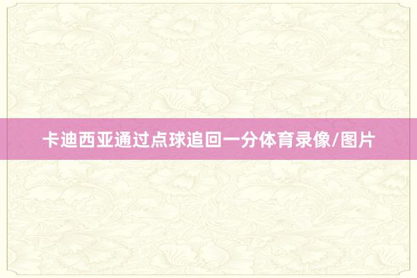 卡迪西亚通过点球追回一分体育录像/图片