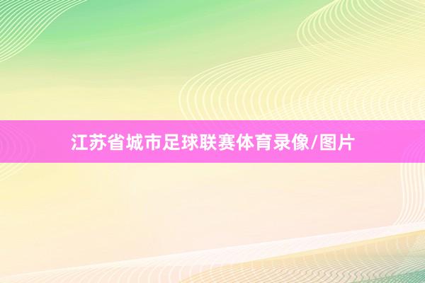 江苏省城市足球联赛体育录像/图片