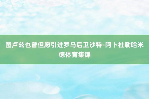 图卢兹也曾但愿引进罗马后卫沙特-阿卜杜勒哈米德体育集锦