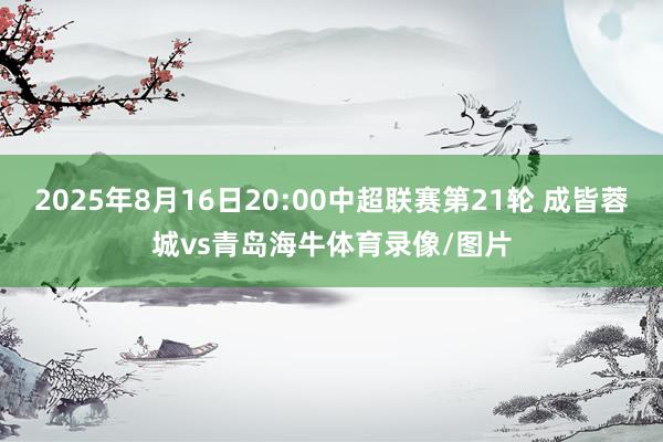 2025年8月16日20:00中超联赛第21轮 成皆蓉城vs青岛海牛体育录像/图片
