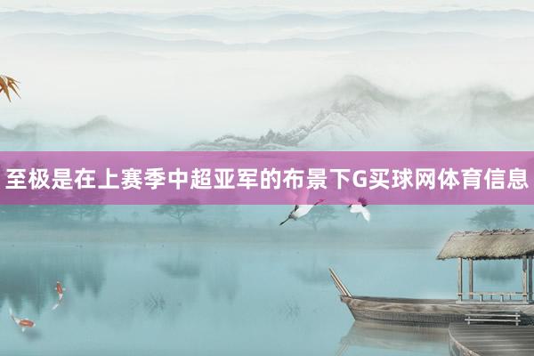 至极是在上赛季中超亚军的布景下G买球网体育信息