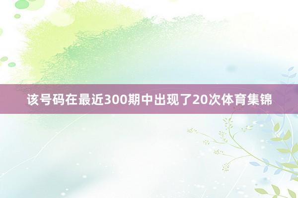 该号码在最近300期中出现了20次体育集锦