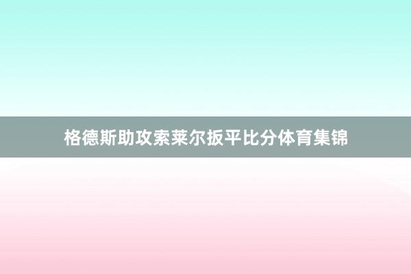 格德斯助攻索莱尔扳平比分体育集锦