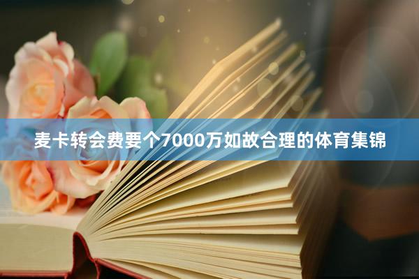 麦卡转会费要个7000万如故合理的体育集锦