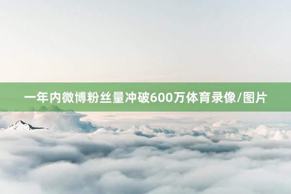 一年内微博粉丝量冲破600万体育录像/图片